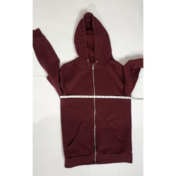 Clean Tees Fresh Maroon Zip-Up Hoodie Size Small - Picture 5 of 7